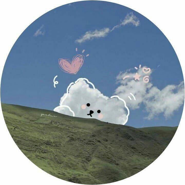 Foto Para Perfil Bonita e Fofa de Nuvem e Coração Estilo Aesthetic