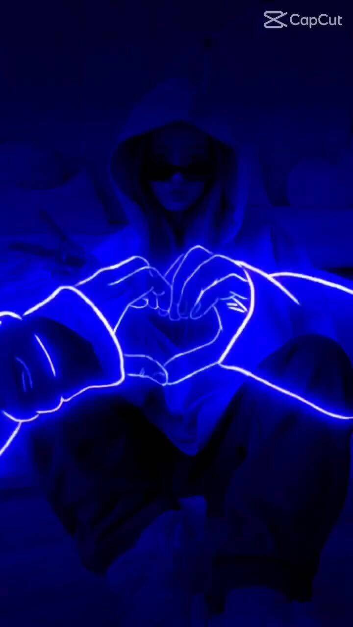 WhatsApp Pfp Profile Image with Blue Neon Effect
