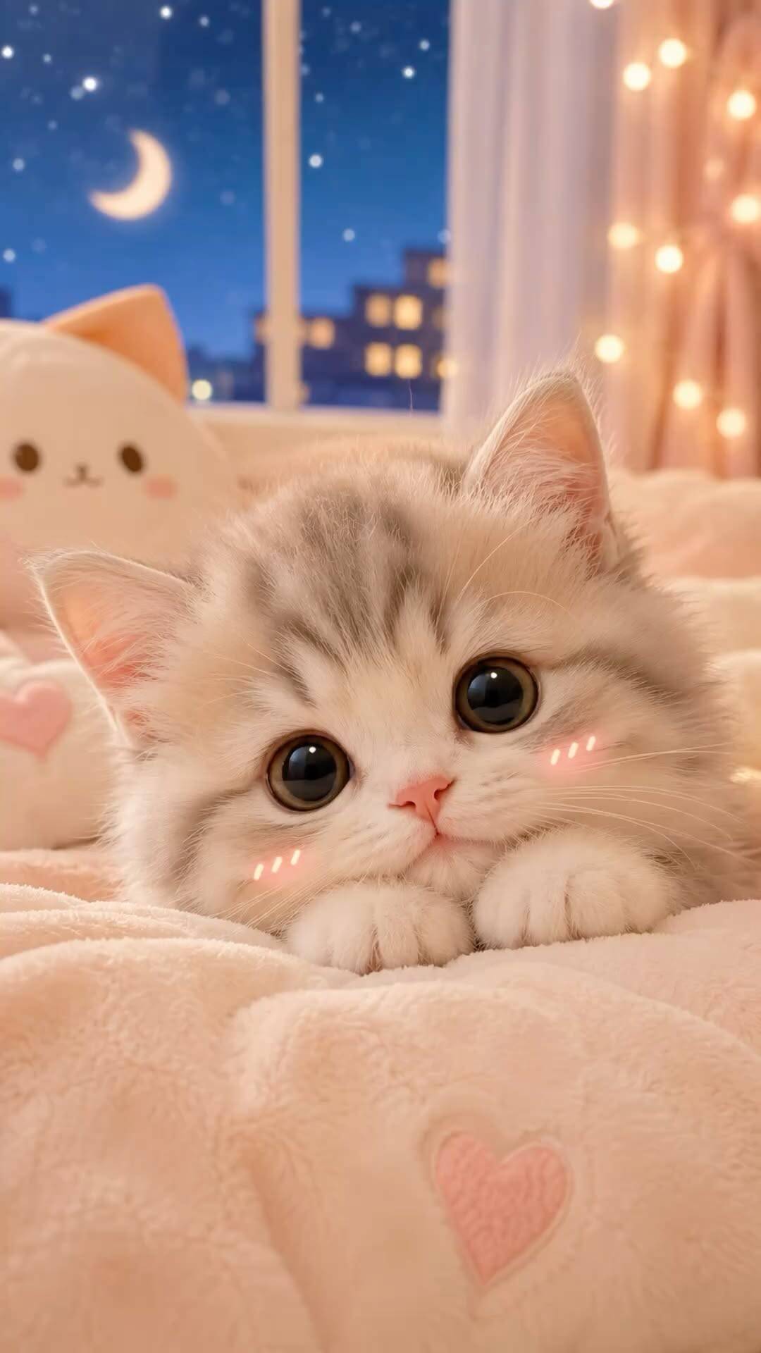Foto de Perfil de Gatinho Fofo com Olhos Grandes