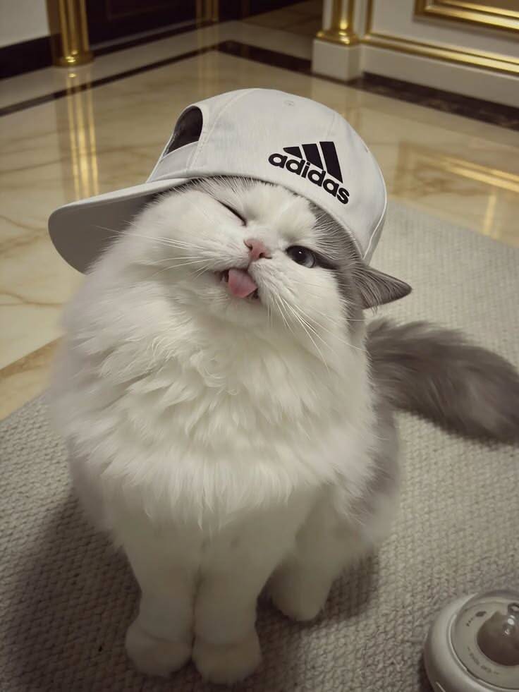 Photo de profil de chat drôle avec casquette
