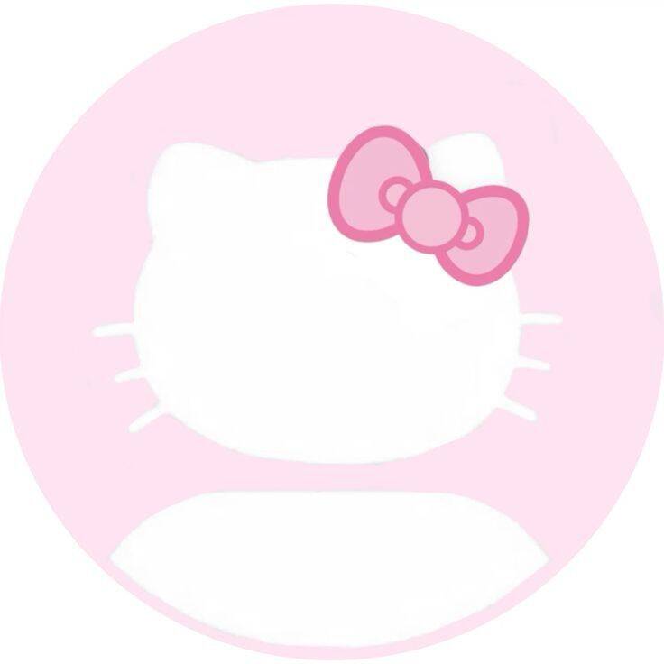 Foto de perfil de la linda Hello Kitty con lazo rosa