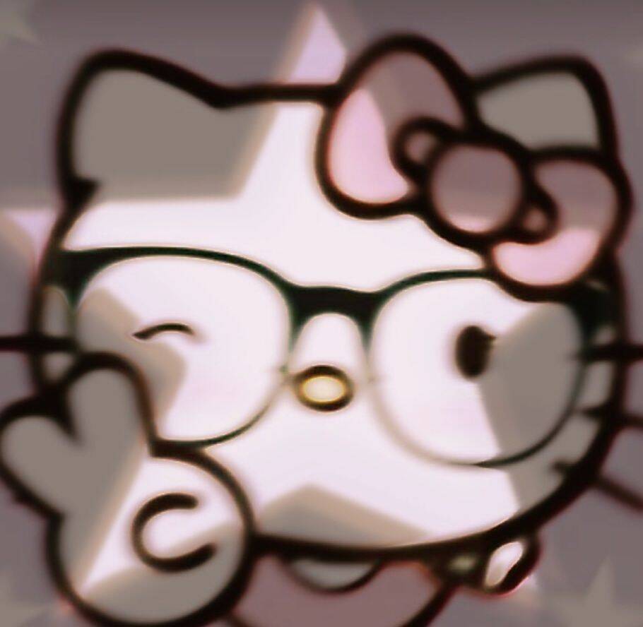 Foto de perfil de la divertida Hello Kitty con gafas de sol