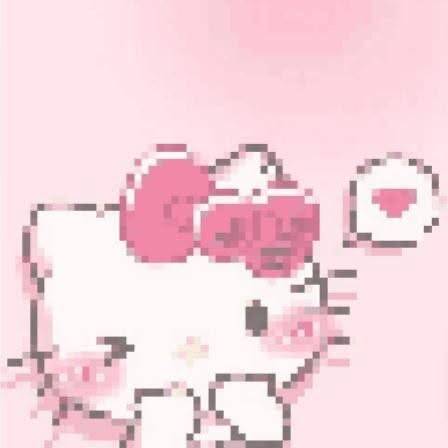 Foto de perfil de la linda Hello Kitty con corazón rosa