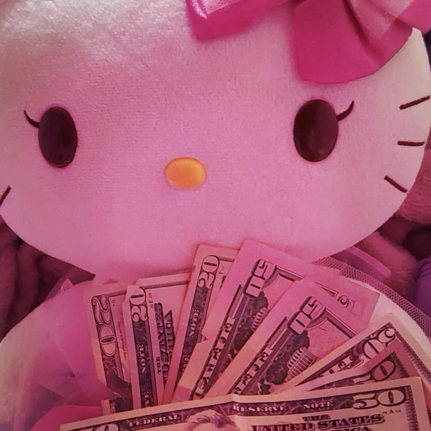 Foto de Perfil da Hello Kitty Fofa com Dinheiro