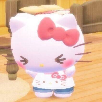 Foto de Perfil da Hello Kitty Fofa com Laço Rosa e Sorriso