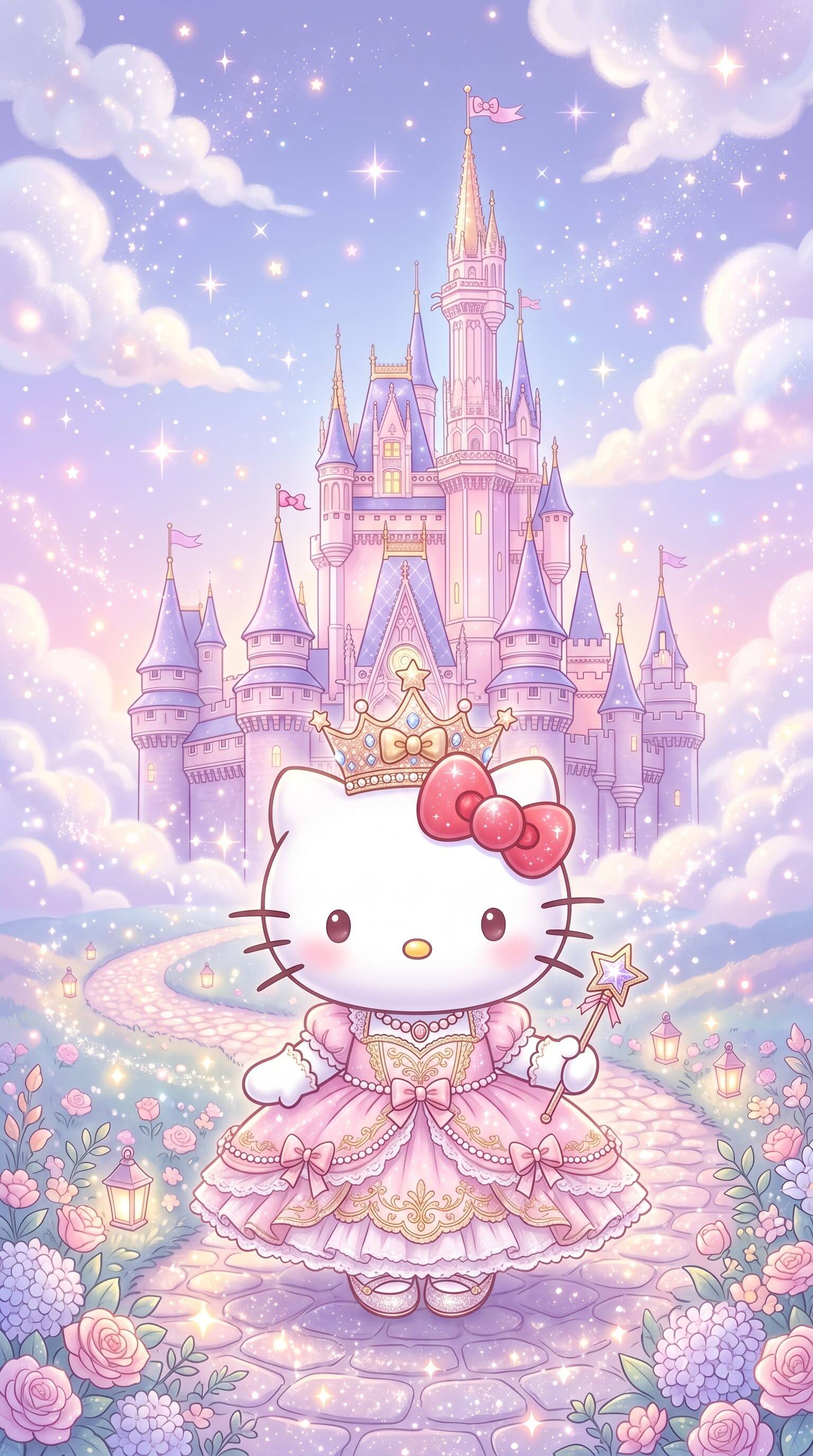 Pfp Profile Picture of Hello Kitty Princess with Enchanted Castle