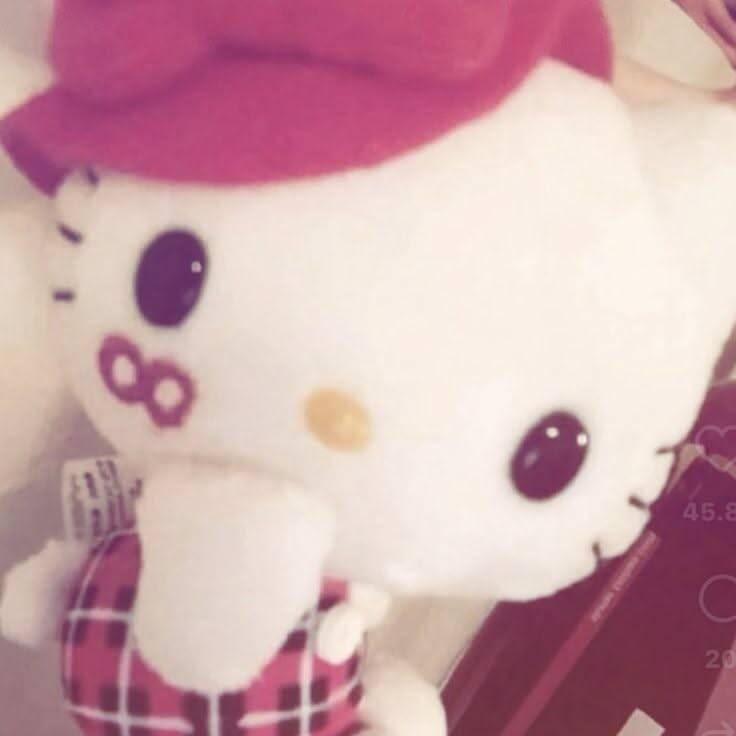 Foto de Perfil da Hello Kitty Fofa com Chapéu Vermelho