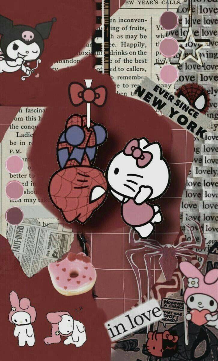 Foto de Perfil da Hello Kitty Engraçada com Amigo Super Herói