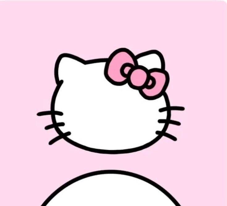 Foto de Perfil da Hello Kitty Fofa com Laço Rosa