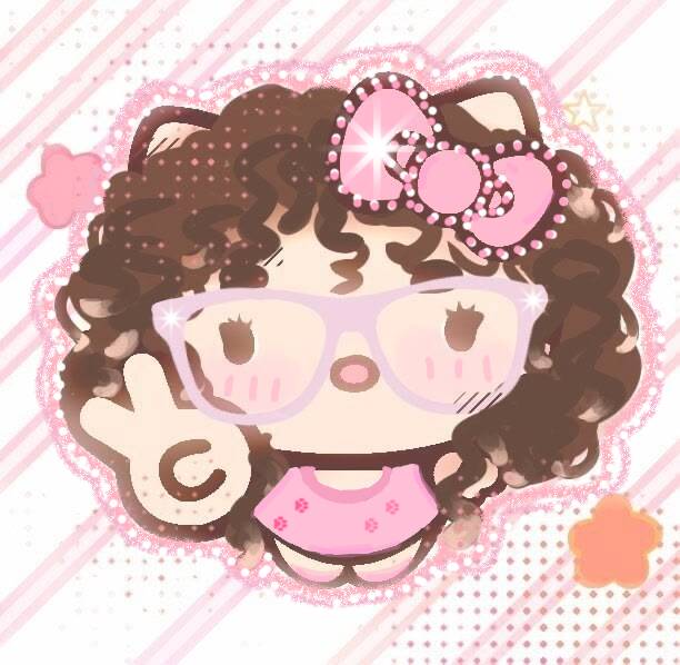 Foto de Perfil da Hello Kitty Engraçada com Óculos e Cabelo Cacheado