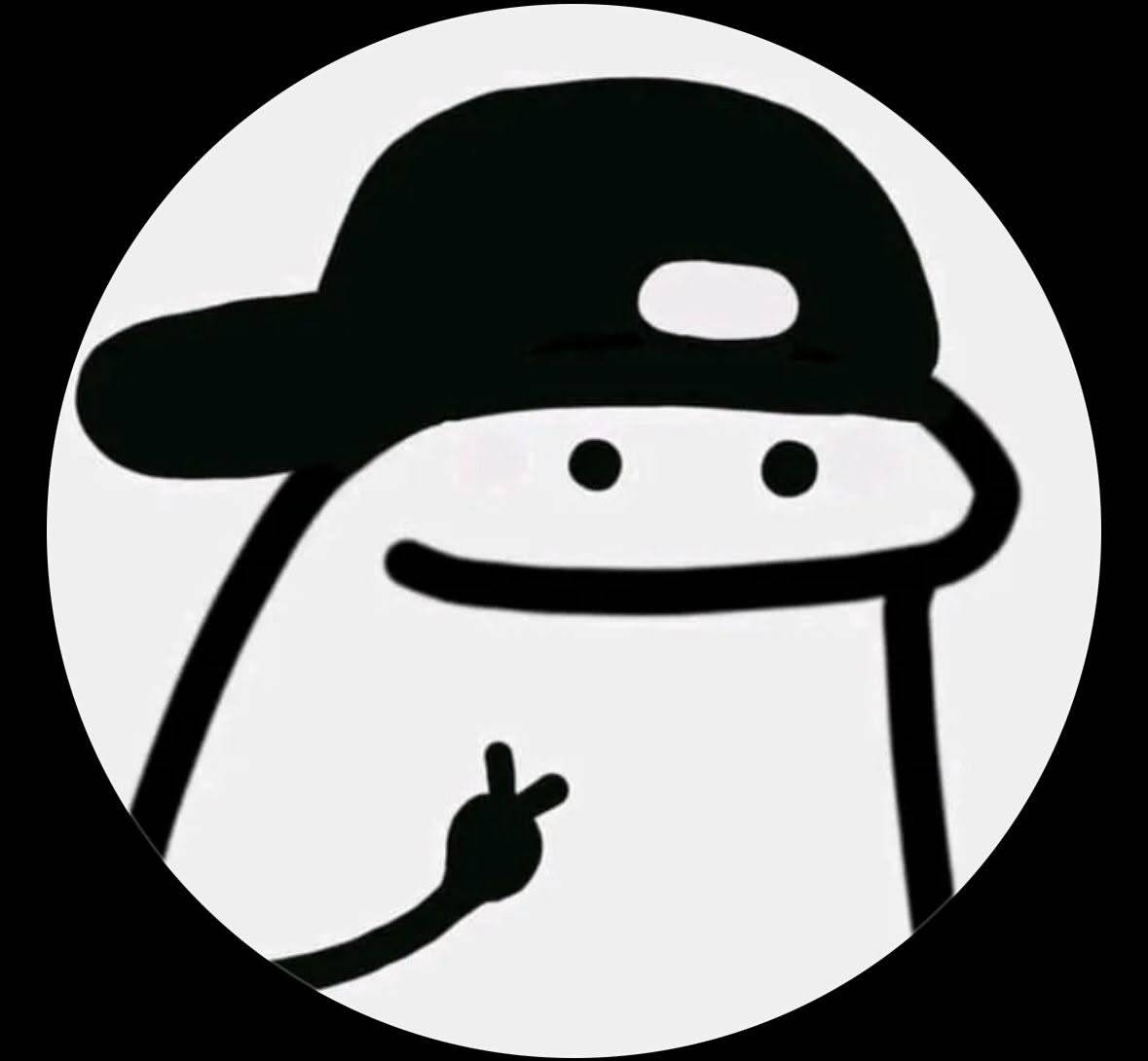 Foto de Perfil Preta de Personagem Divertido com Boné