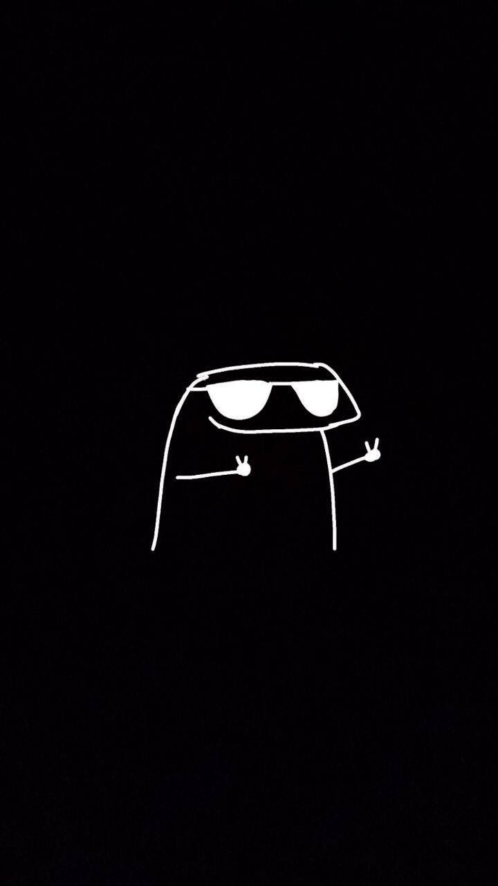 Foto de Perfil Preta de Personagem Divertido com Óculos de Sol