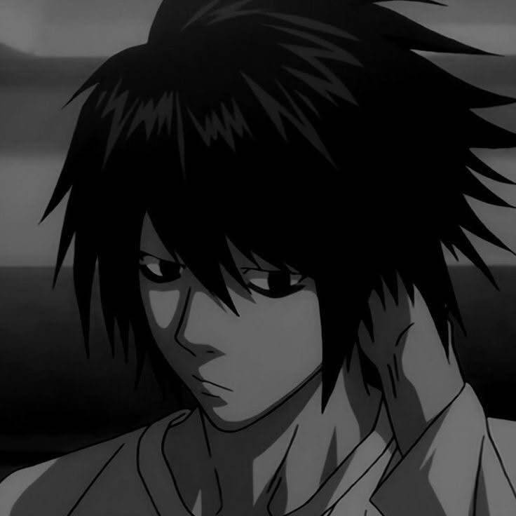 Foto de Perfil Preta de Anime do L de Death Note