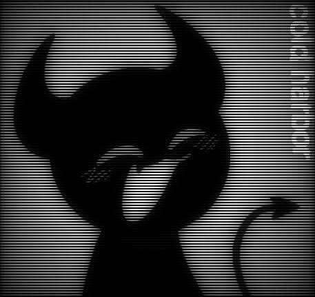 Foto de Perfil Preta de Personagem Demoníaco Sorridente