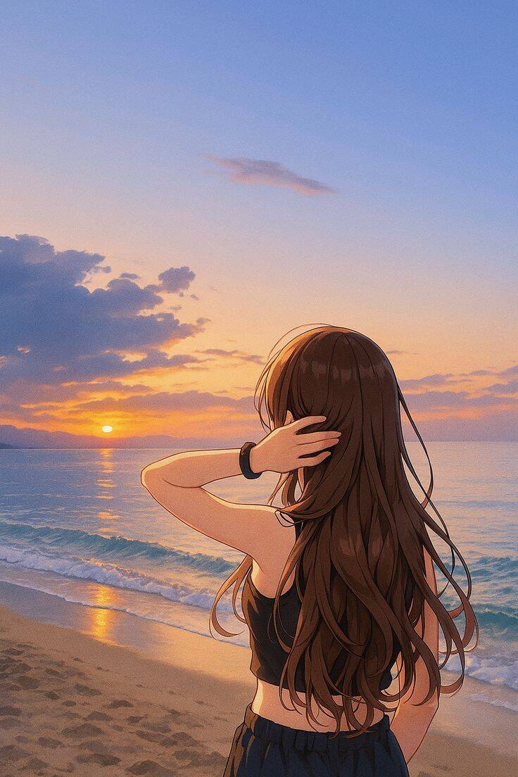 Foto de Perfil Aesthetic do Pôr do Sol na Praia