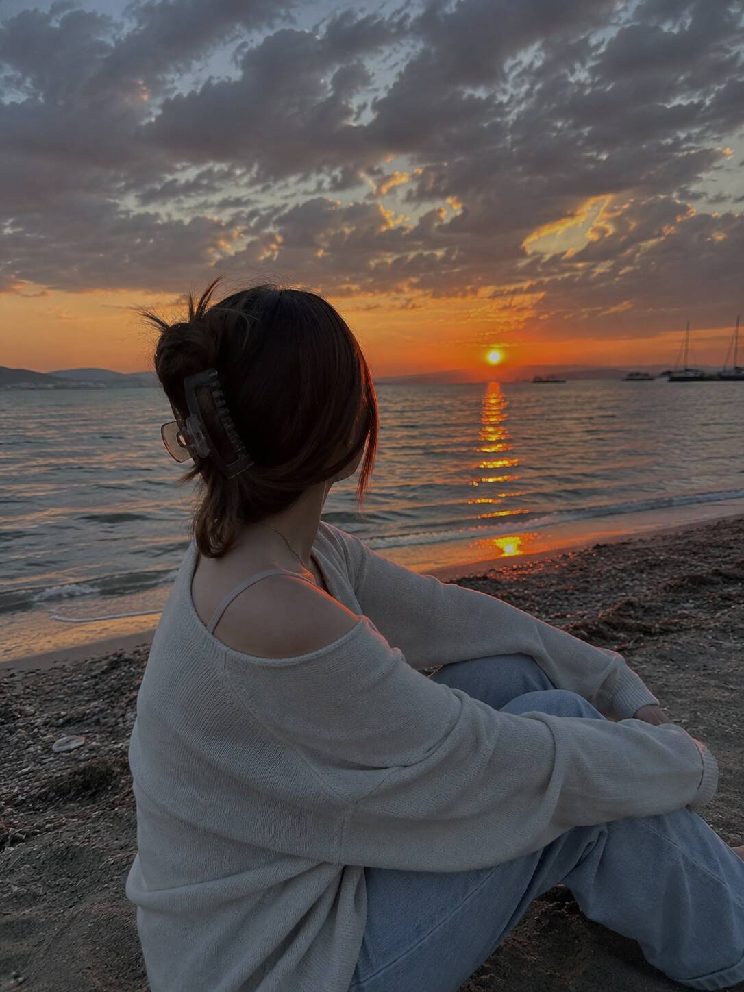 Foto de Perfil Aesthetic do Pôr do Sol na Praia