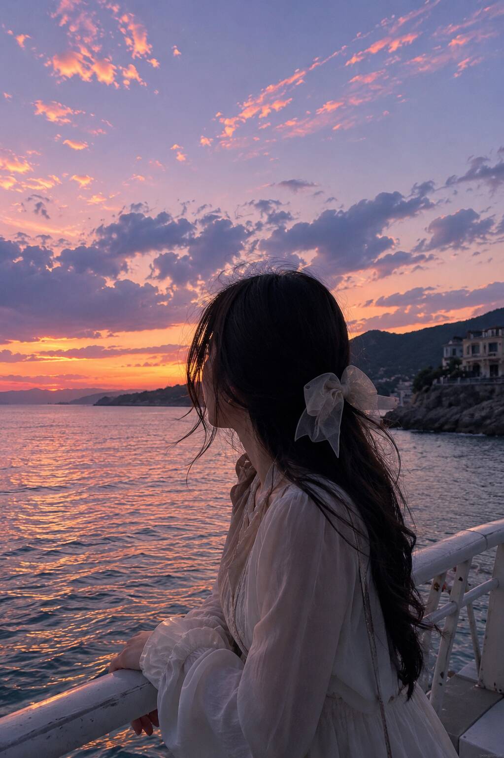 Foto de Perfil Aesthetic ao Pôr do Sol na Praia