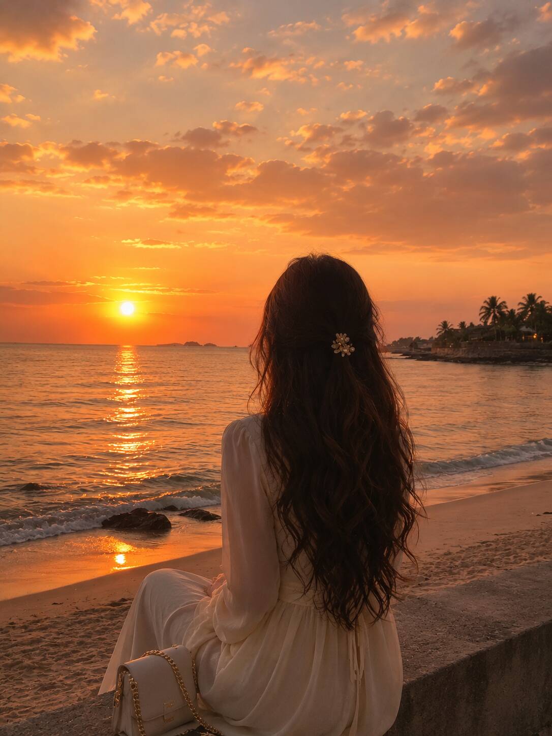 Foto de Perfil Aesthetic do Pôr do Sol na Praia