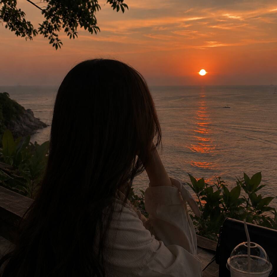 Foto de Perfil Aesthetic do Pôr do Sol na Praia