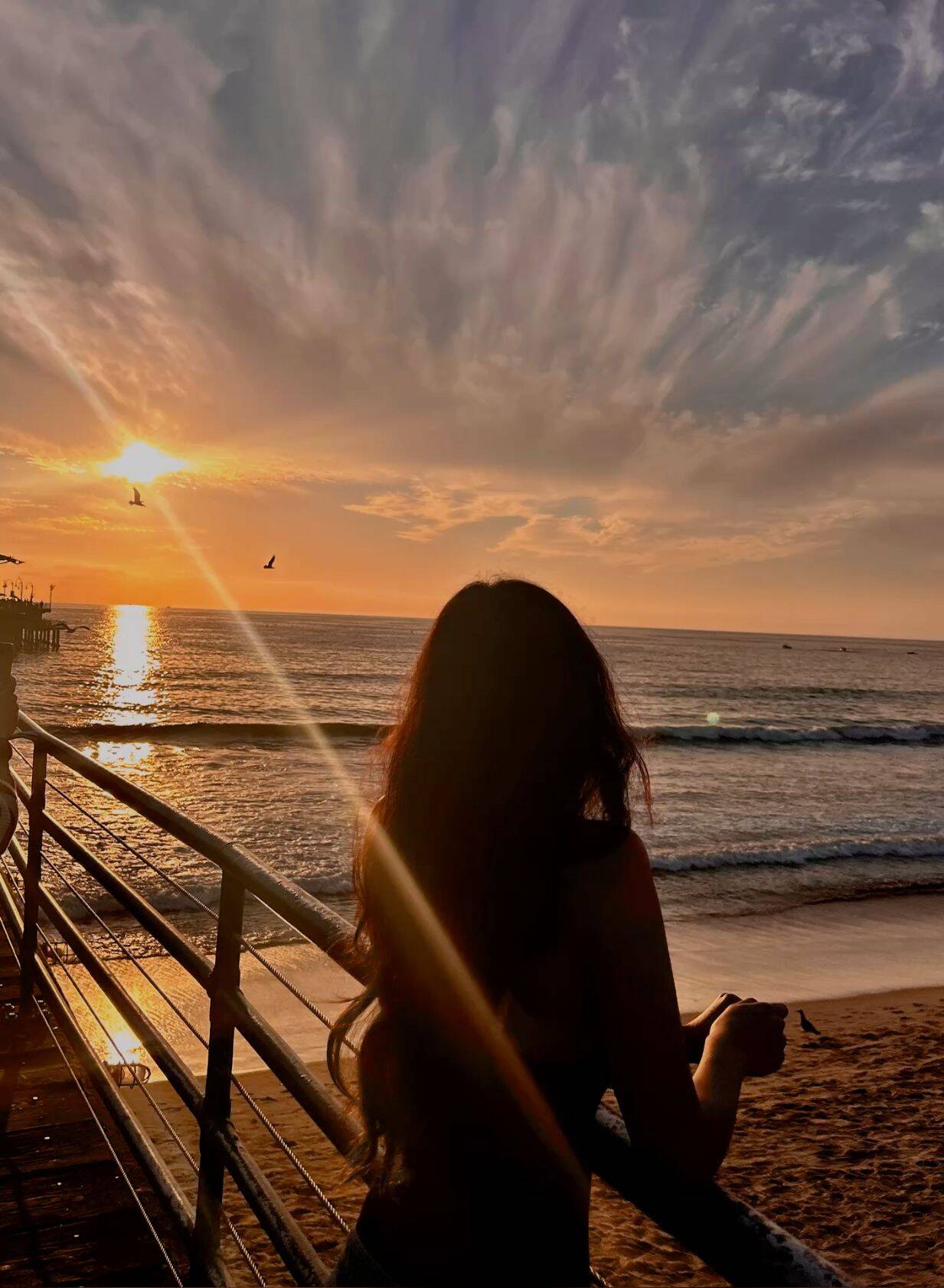 Foto de Perfil Aesthetic do Pôr do Sol na Praia