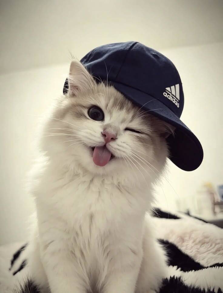 Foto de Perfil Aesthetic de Gato Fofo com Boné