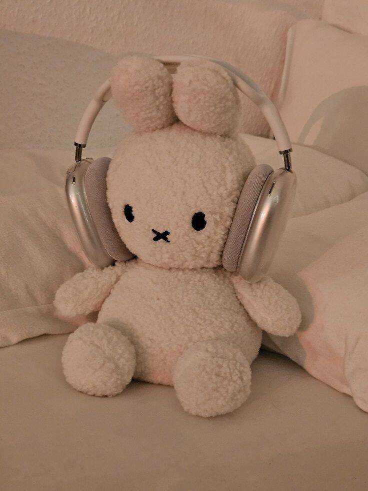 Foto de Perfil Aesthetic de Coelhinho com Fones de Ouvido