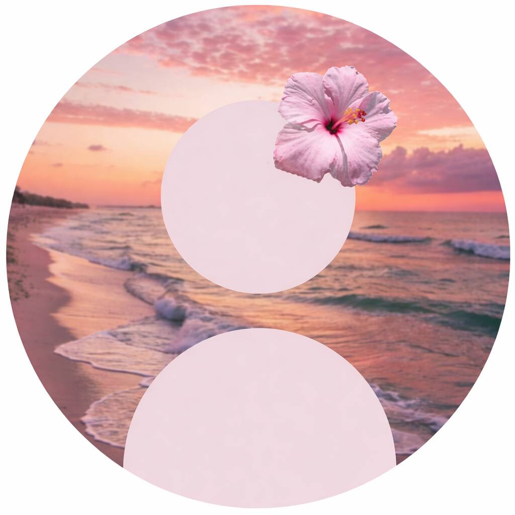 Pfp Profile Picture for TikTok with Beach and Pink Flower