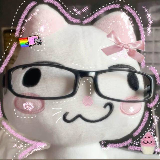 Photo de profil TikTok d'un chat mignon avec des lunettes