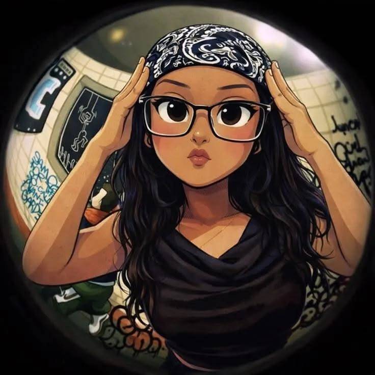 Pfp Profile Picture for TikTok Style Drawing of Girl with Glasses