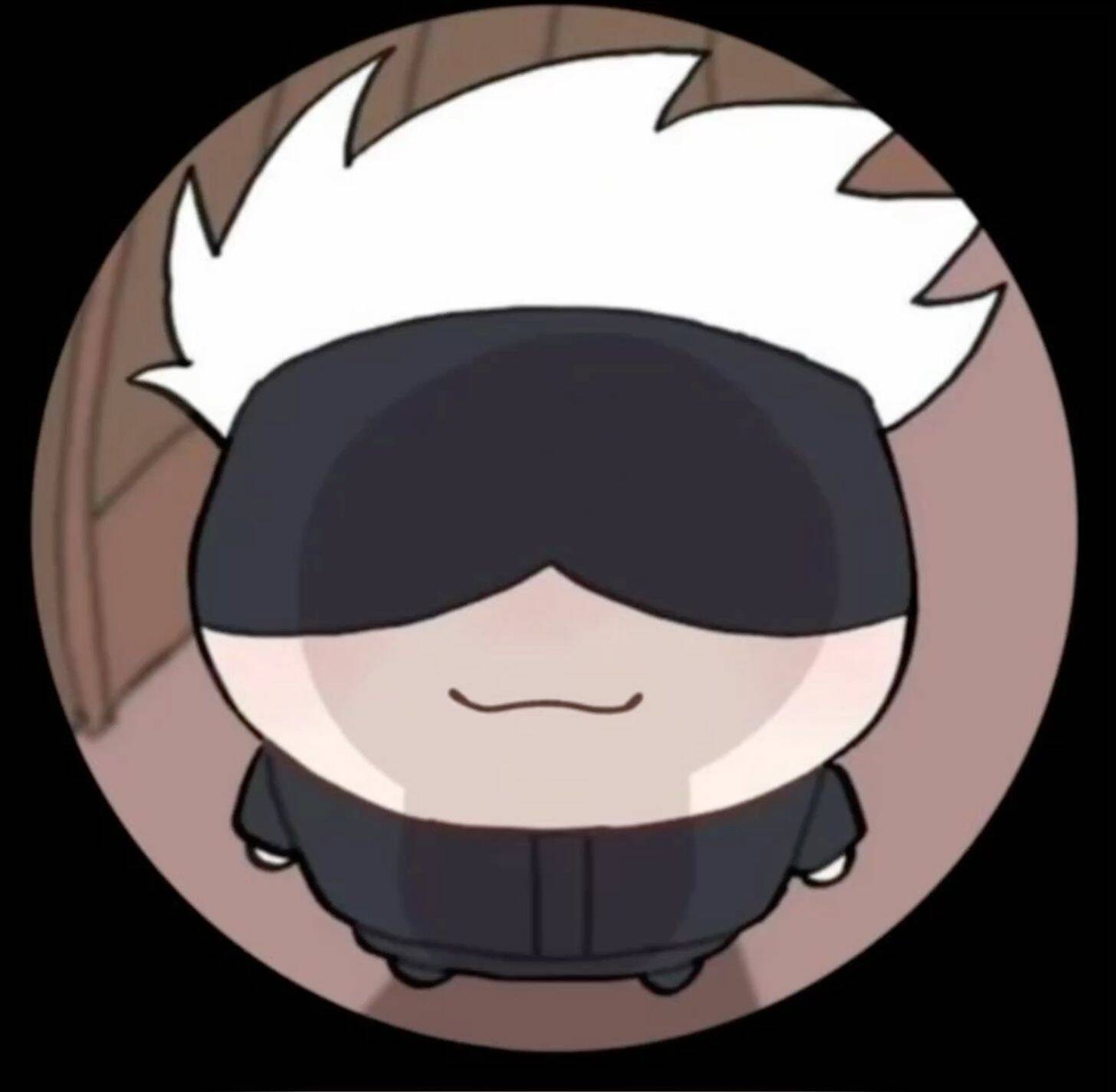 Foto de Perfil do Satoru Gojo Chibi com Cabelo Branco