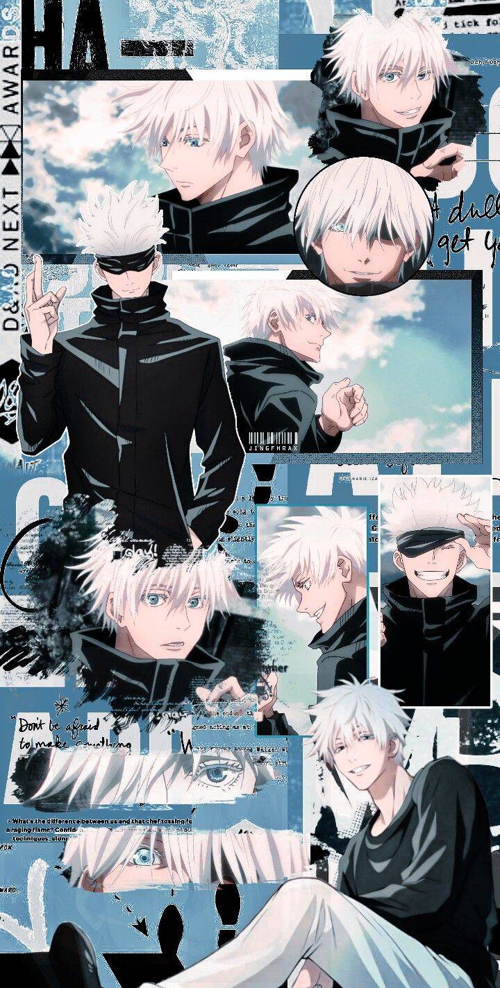 Foto de Perfil do Satoru Gojo em Várias Poses Estilosas