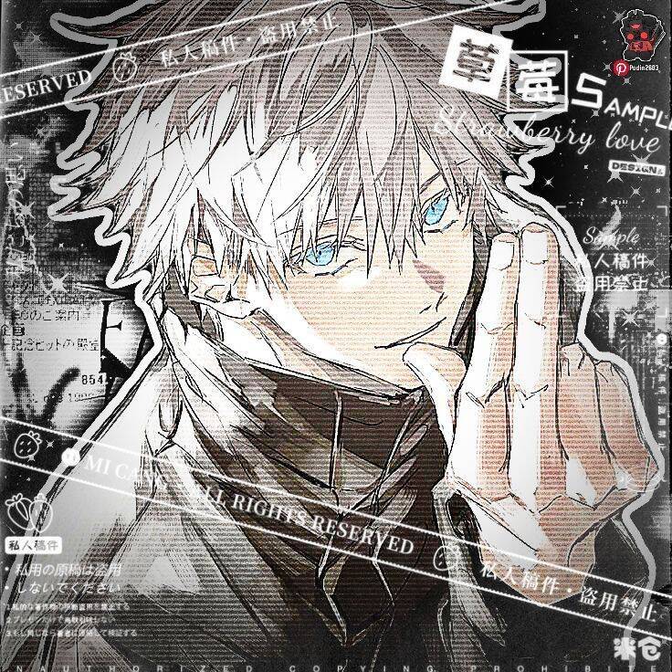 Foto de Perfil do Satoru Gojo com Sorriso Misterioso