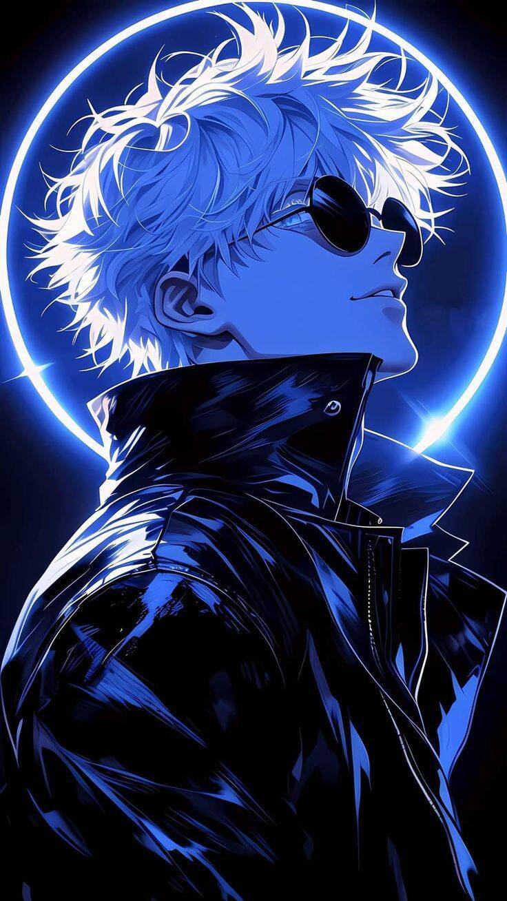 Foto de Perfil do Satoru Gojo com Jaqueta e Óculos Escuros