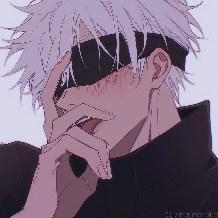 Foto de Perfil do Satoru Gojo com Venda e Sorriso