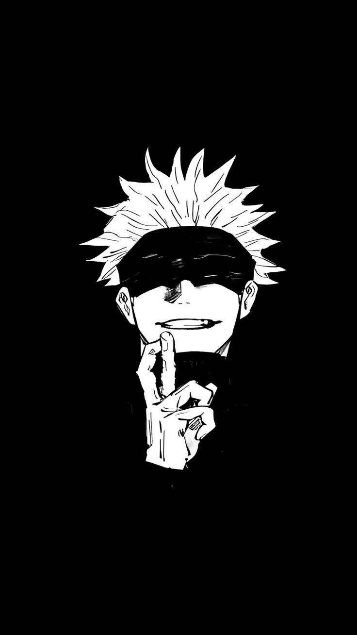 Photo de profil de Satoru Gojo avec un sourire mystérieux
