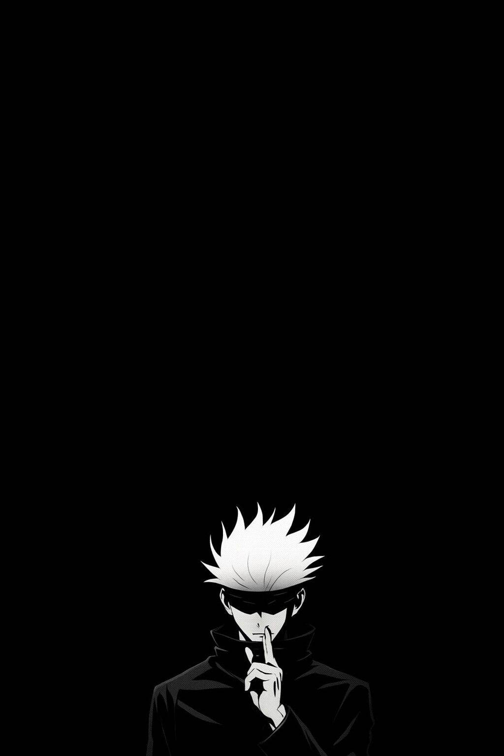 Photo de profil de Satoru Gojo dans une silhouette mystérieuse