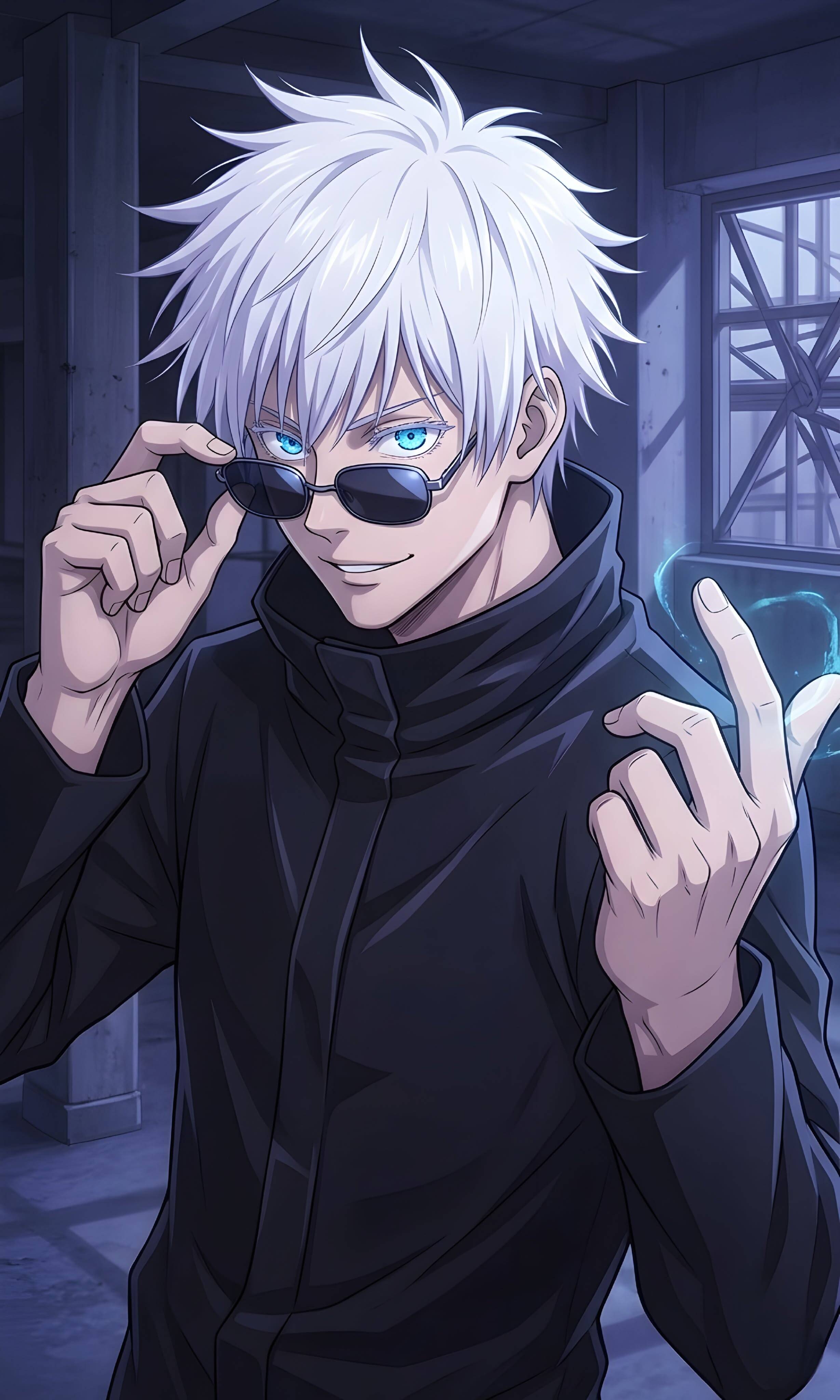 Pfp Profile Picture of Satoru Gojo with Glasses and Confident Smile