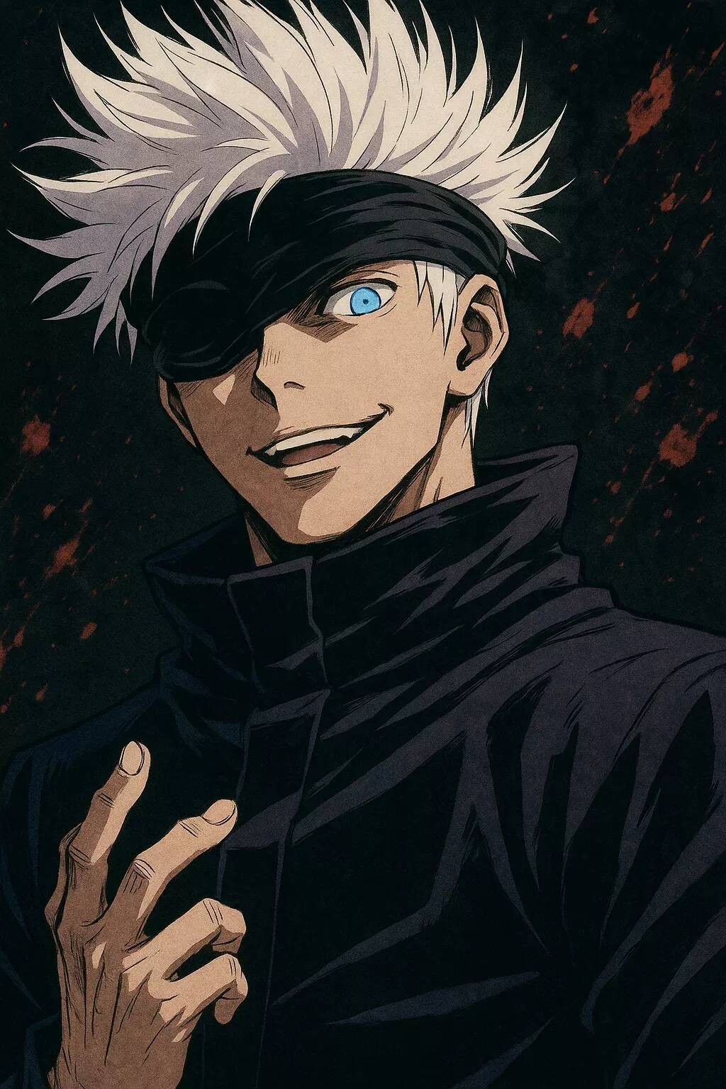 Pfp Profile Picture of Satoru Gojo with Smile and Blue Eyes