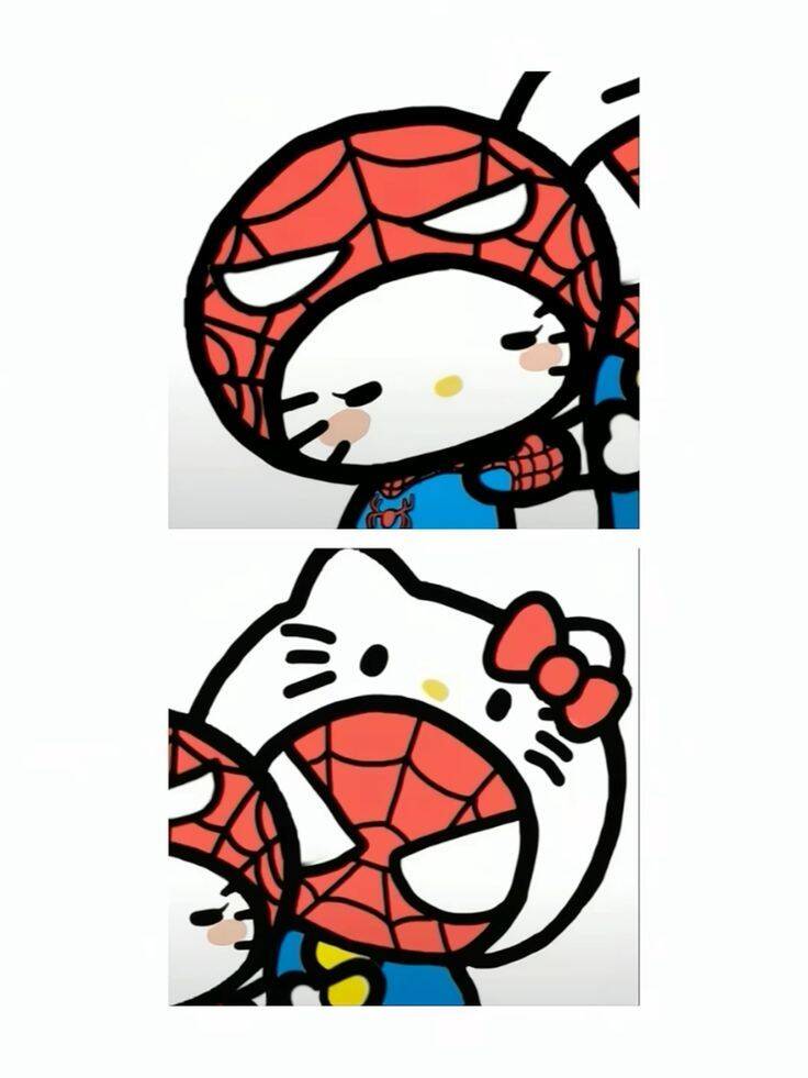 Foto de Perfil para Casal Combinando de Hello Kitty e Homem Aranha