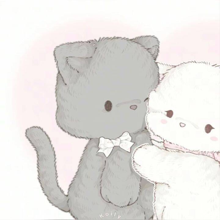 Foto de Perfil para Casal Combinando de Gato e Urso Fofinho