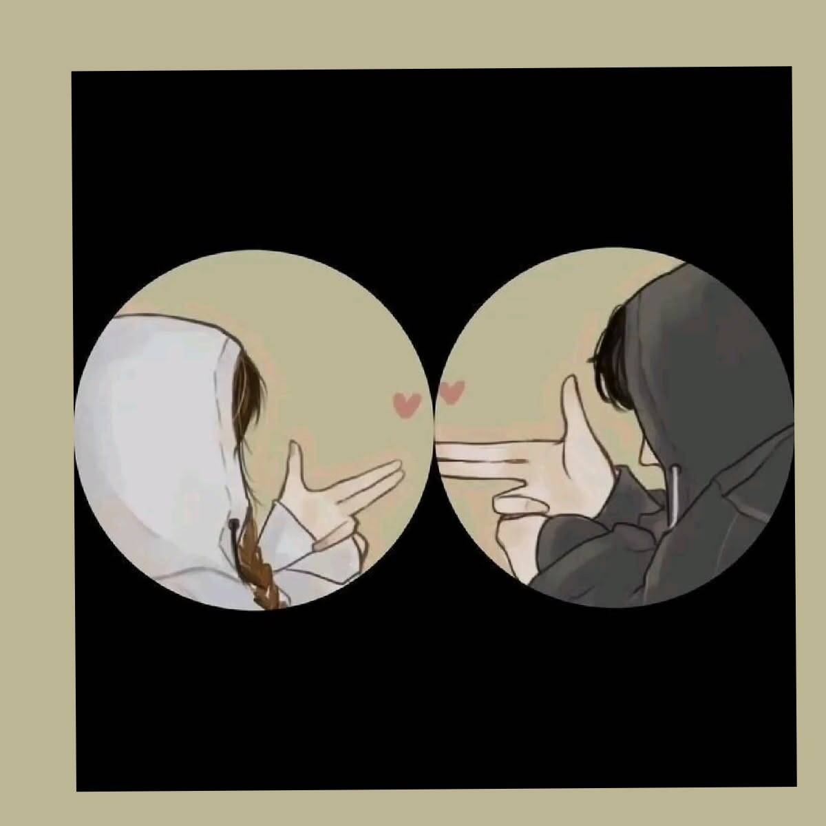 Pfp Profile Picture for Corple Matching Hands in Hearts
