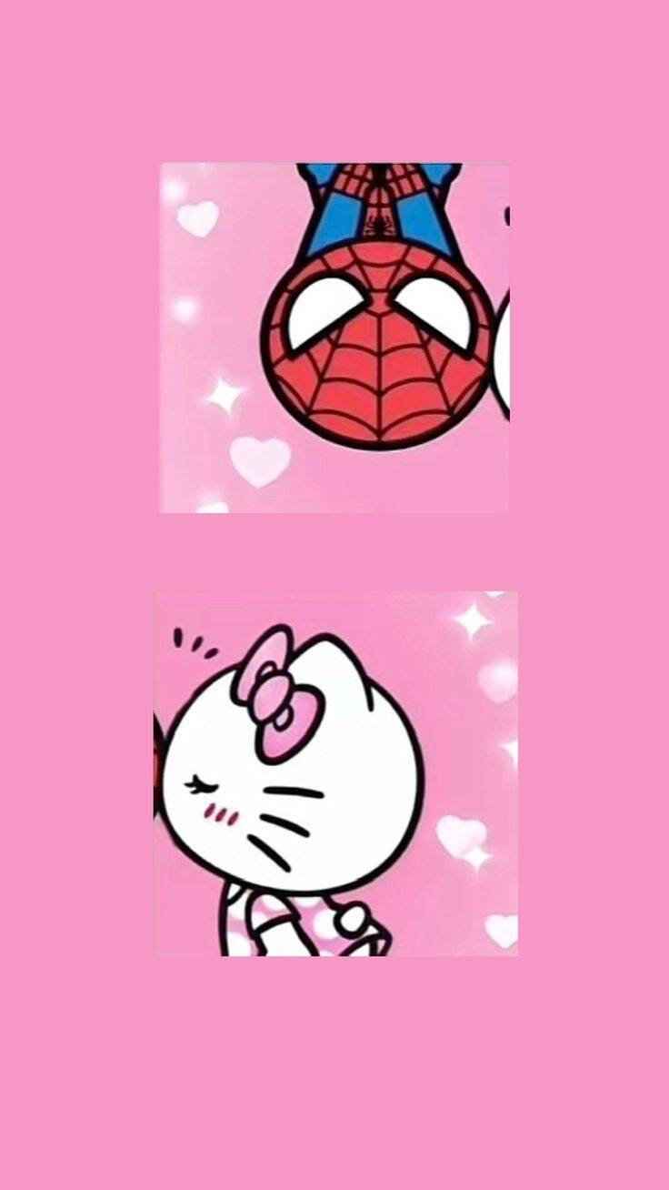 Pfp Profile Picture for Spiderman and Hello Kitty Matching Couple