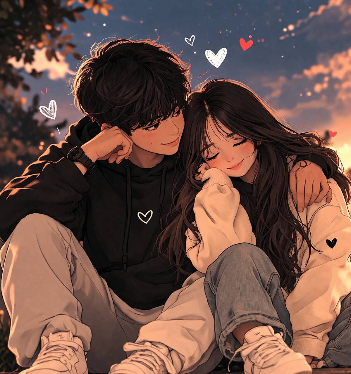 Pfp Profile Picture for Romantic Hug Matching Couple