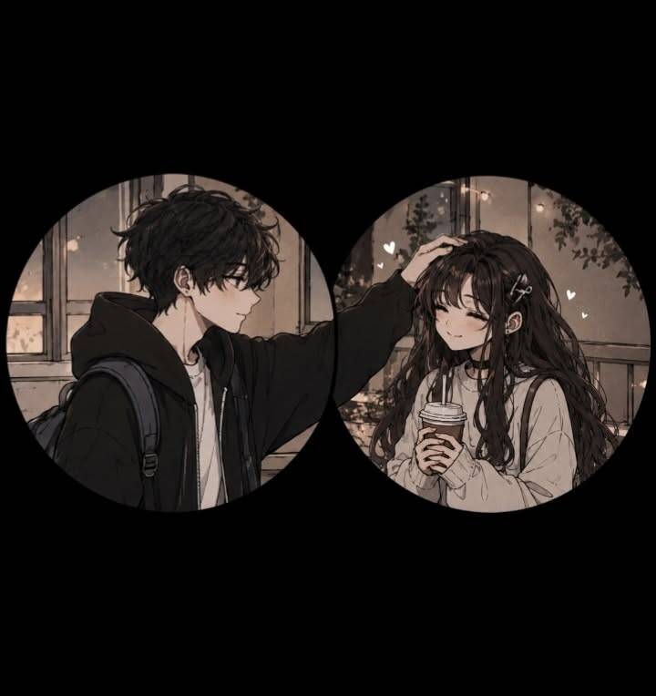 Pfp Profile Picture for Anime and Coffee Matching Couple