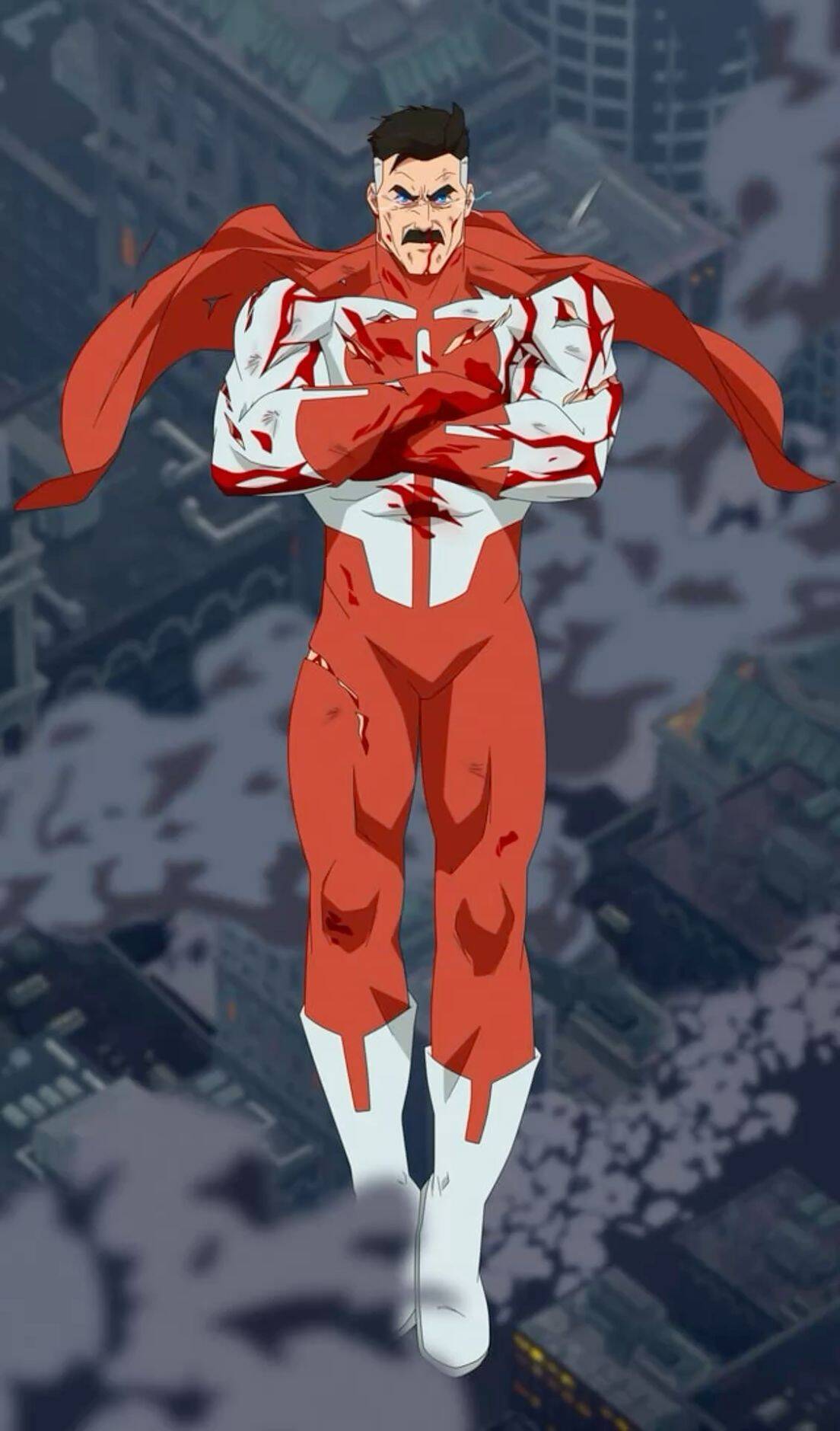 Foto de perfil del hombre Omni invencible con traje rojo