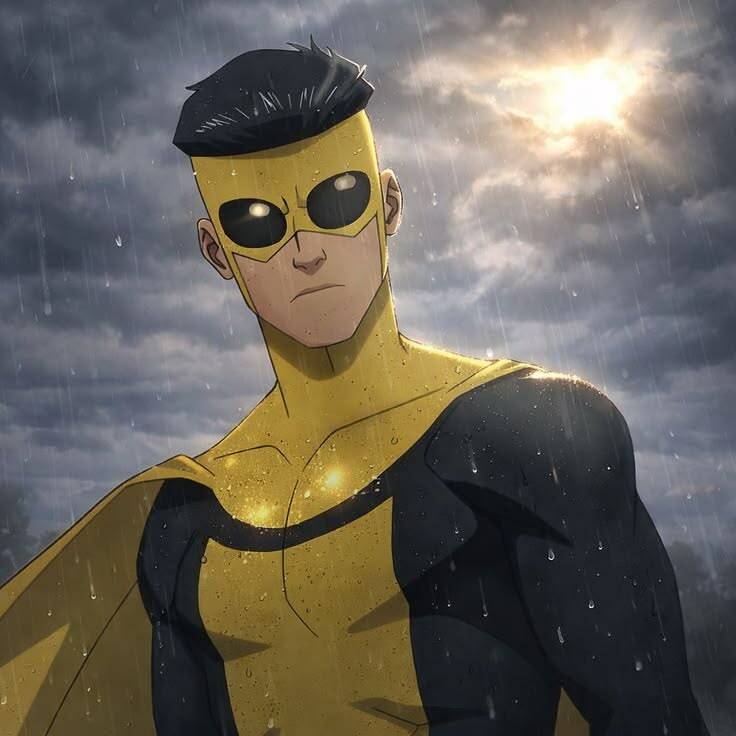 Foto de perfil del invencible Mark Grayson en acción