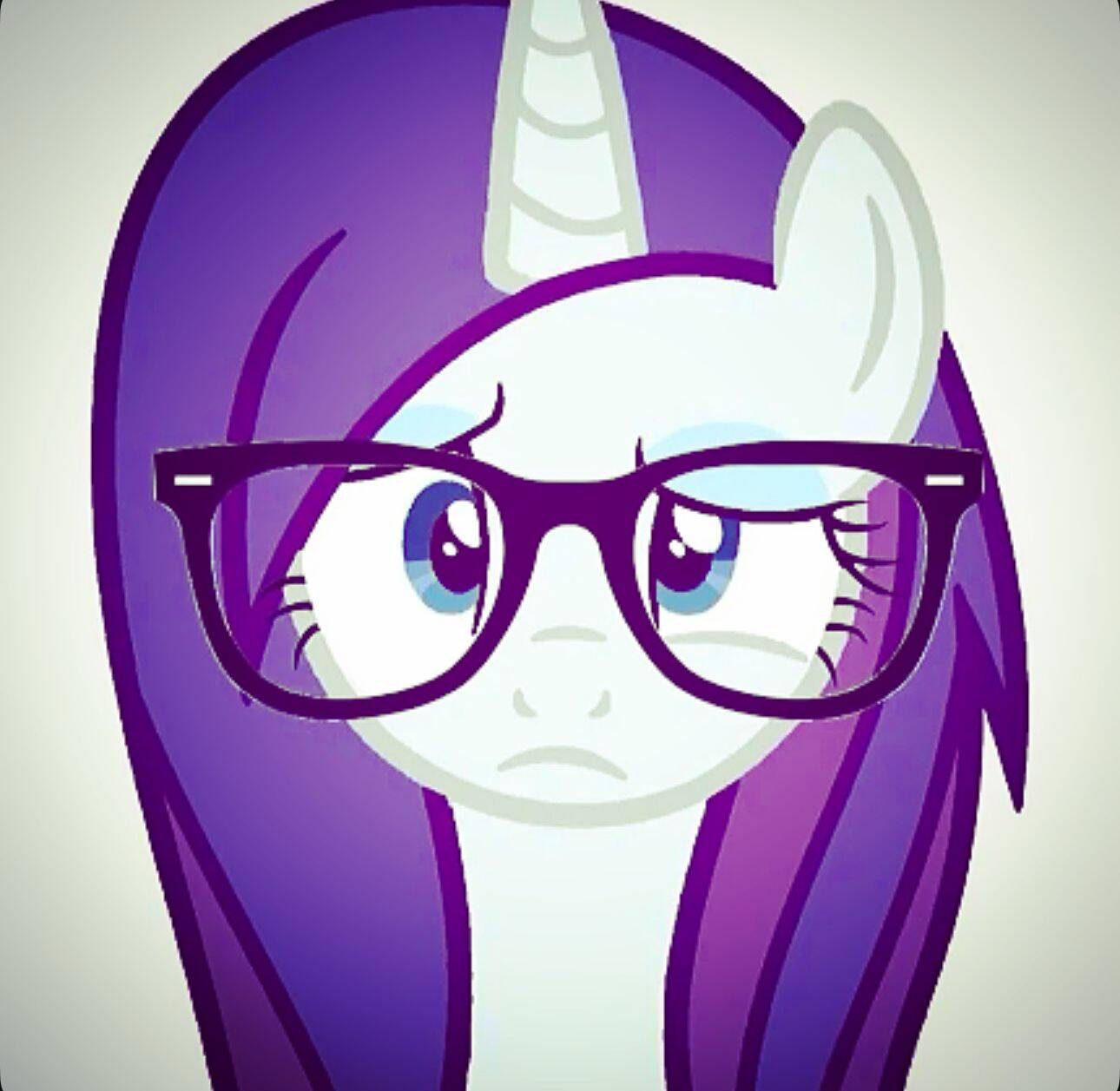 Purple Pony Pfp Profile Picture with Funny Glasses