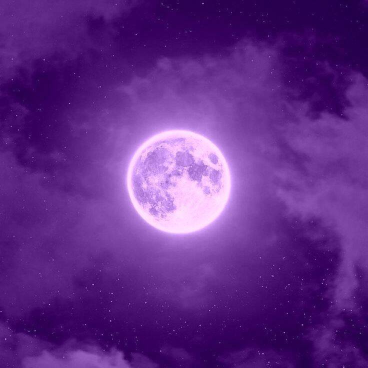 Mystical Full Moon Purple Pfp Profile Picture