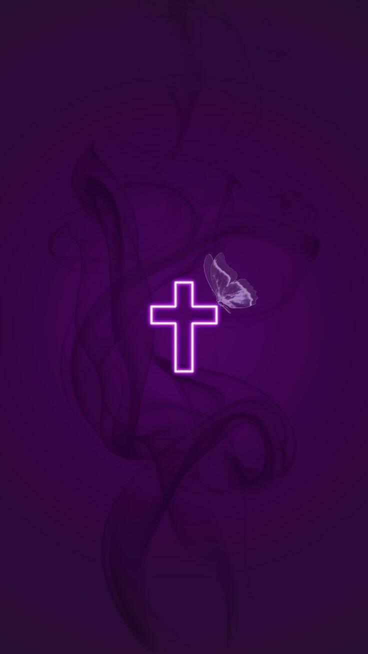 Purple Pfp Profile Picture with Shiny Cross