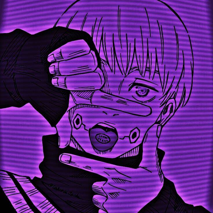 Foto de perfil morada de personaje misterioso